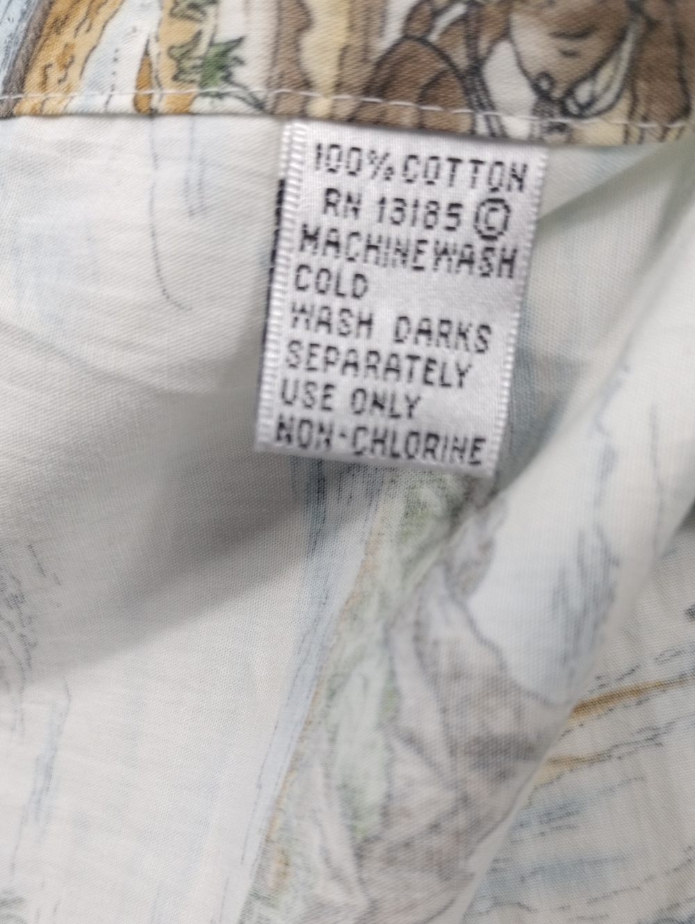 Pierre Cardin White Floral Tropical Print Shirt Size Medium #33 - Picture 5 of 11
